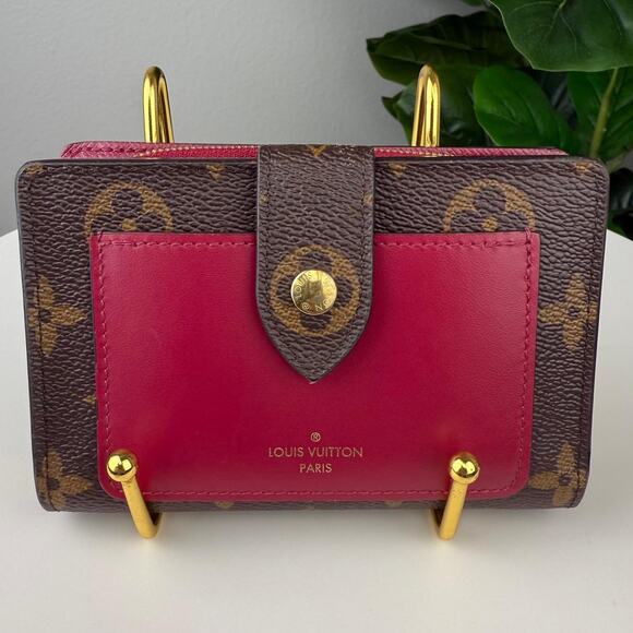 💎✨Authentic Louis Vuitton Monogram Portefeuille Juliet Bifold Wallet Fuchsia - Picture 1 of 7